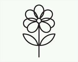 Linear Simple Floral Logo Design. sign icon logo vector
