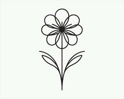 Linear Simple Floral Logo Design. sign icon logo vector
