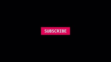 Youtube Subscribe Button Text Animation on a Transparent Background video