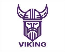 viking helmet logo design vector