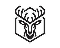 Reindeer logo design icon symbol illustration vector