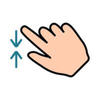 Touch pad icon. Index finger, doubleclick, decrease, increase, turn, rotation, approximation, press, Scrolling, click, arrow, sensor, turn. Zoom in, move, response time, x2 vector