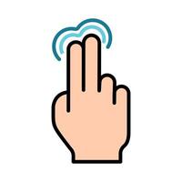 Touch pad icon. Index finger, doubleclick, decrease, increase, turn, rotation, approximation, press, Scrolling, click, arrow, sensor, turn. Zoom in, move, response time, x2 vector
