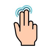 Touch pad icon. Index finger, doubleclick, decrease, increase, turn, rotation, approximation, press, Scrolling, click, arrow, sensor, turn. Zoom in, move, response time, x2 vector