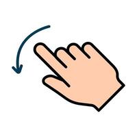 Touch pad icon. Index finger, doubleclick, decrease, increase, turn, rotation, approximation, press, Scrolling, click, arrow, sensor, turn. Zoom in, move, response time, x2 vector