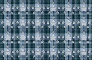 Illustration, Abstract pattern of sweater weaving style with star on deep blue color background. vector