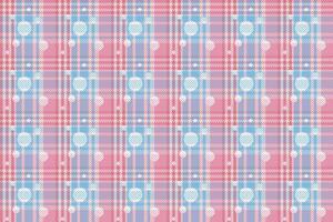 Illustration, Abstract pattern of sweater weaving style with white circle on pink and blue color background. vector