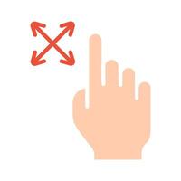 Touch pad icon. Index finger, doubleclick, decrease, increase, turn, rotation, approximation, press, Scrolling, click, arrow, sensor, turn. Zoom in, move, response time, x2 vector