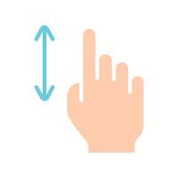 Touch pad icon. Index finger, doubleclick, decrease, increase, turn, rotation, approximation, press, Scrolling, click, arrow, sensor, turn. Zoom in, move, response time, x2 vector