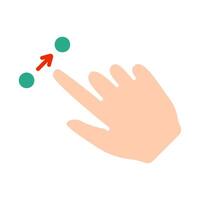 Touch pad icon. Index finger, doubleclick, decrease, increase, turn, rotation, approximation, press, Scrolling, click, arrow, sensor, turn. Zoom in, move, response time, x2 vector