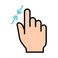 Touch pad icon. Index finger, doubleclick, decrease, increase, turn, rotation, approximation, press, Scrolling, click, arrow, sensor, turn. Zoom in, move, response time, x2 vector