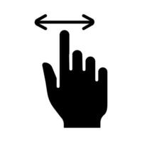 Touch pad icon. Index finger, doubleclick, decrease, increase, turn, rotation, approximation, press, Scrolling, click, arrow, sensor, turn. Zoom in, move, response time, x2 vector