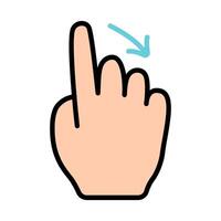 Touch pad icon. Index finger, doubleclick, decrease, increase, turn, rotation, approximation, press, Scrolling, click, arrow, sensor, turn. Zoom in, move, response time, x2 vector