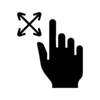 Touch pad icon. Index finger, doubleclick, decrease, increase, turn, rotation, approximation, press, Scrolling, click, arrow, sensor, turn. Zoom in, move, response time, x2 vector