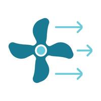 Propeller line icon. Airflow, fresh air, ventilation, mechanical component, fan blade, rotation, wind power, filtration, circulation, energy efficiency, propeller, virus, conditioning, mechanical vector