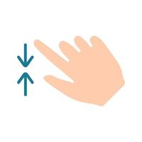 Touch pad icon. Index finger, doubleclick, decrease, increase, turn, rotation, approximation, press, Scrolling, click, arrow, sensor, turn. Zoom in, move, response time, x2 vector
