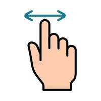 Touch pad icon. Index finger, doubleclick, decrease, increase, turn, rotation, approximation, press, Scrolling, click, arrow, sensor, turn. Zoom in, move, response time, x2 vector