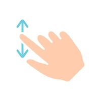 Touch pad icon. Index finger, doubleclick, decrease, increase, turn, rotation, approximation, press, Scrolling, click, arrow, sensor, turn. Zoom in, move, response time, x2 vector