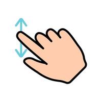 Touch pad icon. Index finger, doubleclick, decrease, increase, turn, rotation, approximation, press, Scrolling, click, arrow, sensor, turn. Zoom in, move, response time, x2 vector