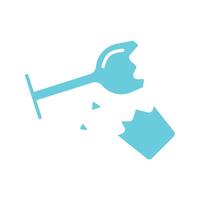 Broken glass line icon. Shattered, sharp fragments, broken pieces, accident, damage, safety hazard, broken object, glass shards, broken glassware, fragility vector