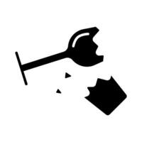 Broken glass line icon. Shattered, sharp fragments, broken pieces, accident, damage, safety hazard, broken object, glass shards, broken glassware, fragility vector