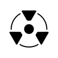 Radiation symbol line icon. Hazard, nuclear, warning, toxic, radioactive, contamination, danger, safety, alert, nuclear power, radiation exposure, environmental risk, hazard, symbol, radiation nuclear vector