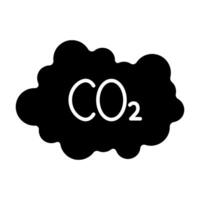 CO2 cloud line icon. Carbon dioxide, greenhouse gas, pollution, climate change, emission, environment, global warming, air quality, carbon footprint, atmosphere, CO2, cloud, pollution, gas vector