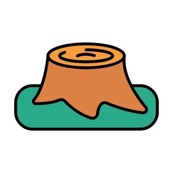 Tree stump line icon. Deforestation, logging, environmental issue, cut tree, forest destruction, wood, nature impact, ecology, tree stump, environmental, deforestation, logging, forest, nature vector
