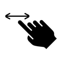 Touch pad icon. Index finger, doubleclick, decrease, increase, turn, rotation, approximation, press, Scrolling, click, arrow, sensor, turn. Zoom in, move, response time, x2 vector