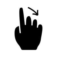 Gesture set icon. Swipe, tap, doubleclick, rotate, pinch, zoom, scroll, gesture, touchscreen, interaction, user interface, hand movement, multitouch, gesture, swipe, pinch, control vector
