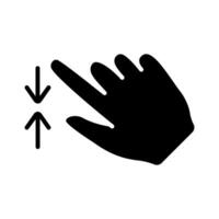 Touch pad icon. Index finger, doubleclick, decrease, increase, turn, rotation, approximation, press, Scrolling, click, arrow, sensor, turn. Zoom in, move, response time, x2 vector