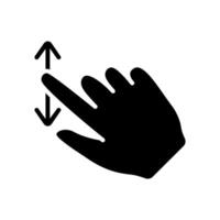 Touch pad icon. Index finger, doubleclick, decrease, increase, turn, rotation, approximation, press, Scrolling, click, arrow, sensor, turn. Zoom in, move, response time, x2 vector