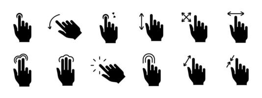 Touch pad icon. Index finger, doubleclick, decrease, increase, turn, rotation, approximation, press, Scrolling, click, arrow, sensor, turn. Zoom in, move, response time, x2 vector