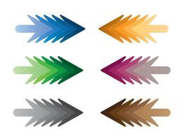 A set of colorful modern arrow pointers for direction illustration vector