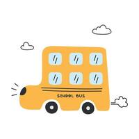 Yellow school bus illustration vector