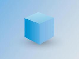 A blue empty square box on blue background illustration vector