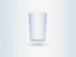 An empty transparent glass for drinking water or drinks illustration vector