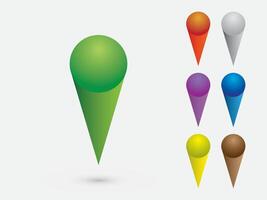 A set of colorful pinpoints for indicating on image illustration vector