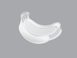 A group of white fresh banana icon drawing on gray paper illustration vector