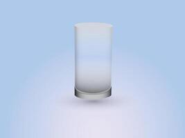 An empty glass for drinking water and soft drinks illustration vector