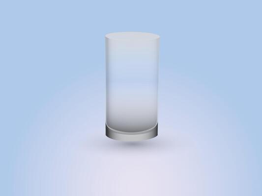 An empty glass for drinking water and soft drinks illustration