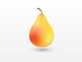 A sweet yellow pear fruit with white background illustration vector