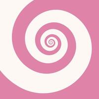 Pink cream swirl pattern. Cherry Ice-cream, summer dessert. Sweet rotating whirlpool vector