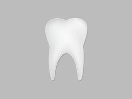 A healthy back and white tooth for dentists on dark background illustration vector