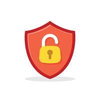 Secure icon in flat style. Privacy guarantee illustration on isolated background. Safety risk sign business concept. vector