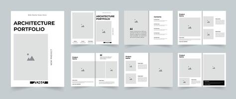 Architecture Portfolio template or interior portfolio design template vector