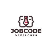 job coding logo design vector