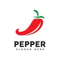 Spicy chili logo , red pepper logo icon template vector
