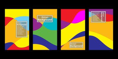 Set Of Abstract Creative Backgrounds, Hand drawn various Textured abstract shapes, coloful doodle objects, Contemporary modern trendy illustrations. Every background is isolated vector