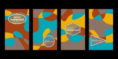 Set Of Abstract Creative Backgrounds, Hand drawn various Textured abstract shapes, coloful doodle objects, Contemporary modern trendy illustrations. Every background is isolated vector